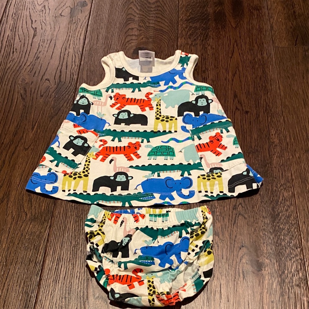Animal Print Dress & Bloomer Set